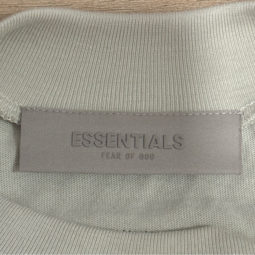 Essentials womens Cream Logo Short Sleeve Tee - Picture 3 of 3
